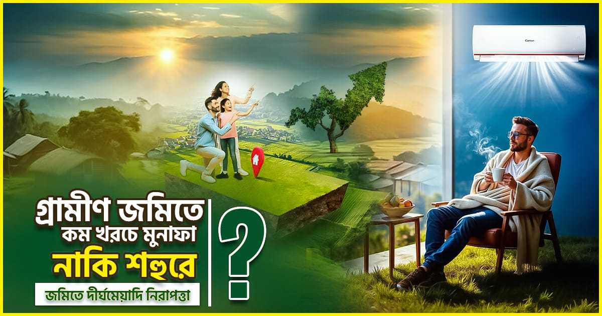 গ্রামীণ জমিতে কম খরচে মুনাফা নাকি শহরের জমিতে দীর্ঘমেয়াদি নিরাপত্তা?